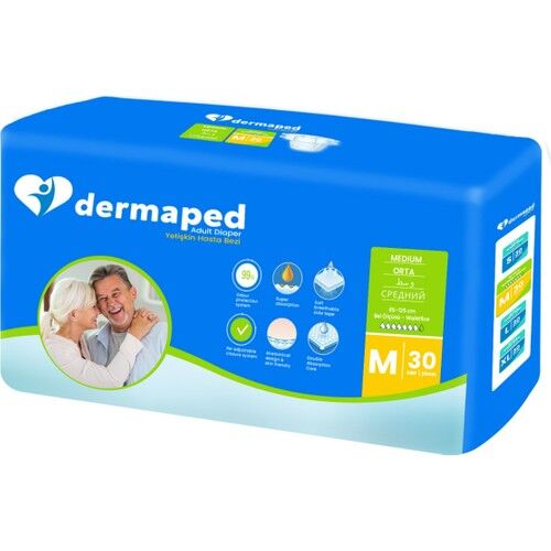 Dermaped Yetişkin Hasta Bezi Belbantlı Medium Orta Boy 30 lu paket