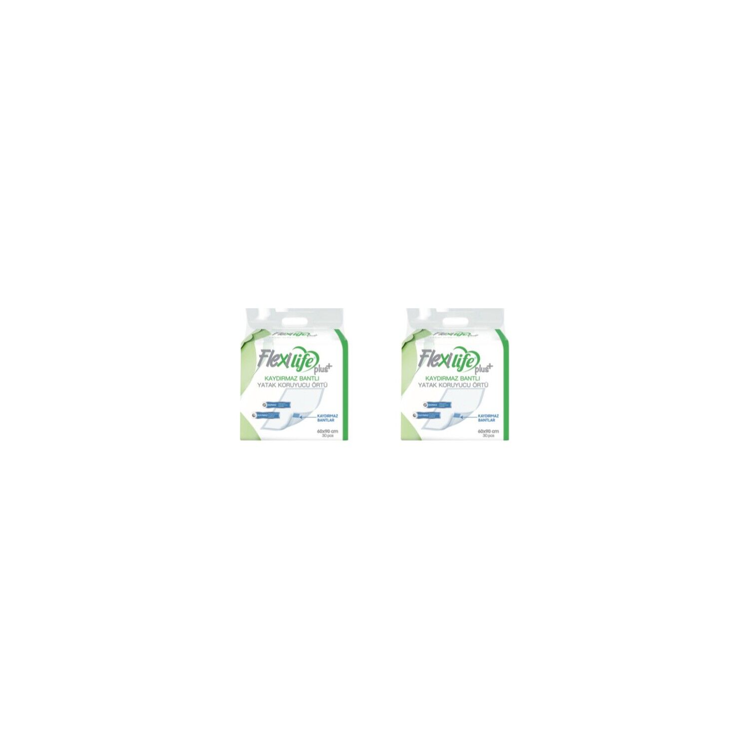 Flexilife Plus Kaydırmaz Bantlı Yatak Koruyucu Örtü 60x90 30'lu 2 paket / 60 adet