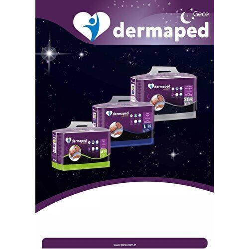 Dermaped Gece Medium 85-125 cm 30'lu Bel Bantlı Yetişkin Hasta Bezi
