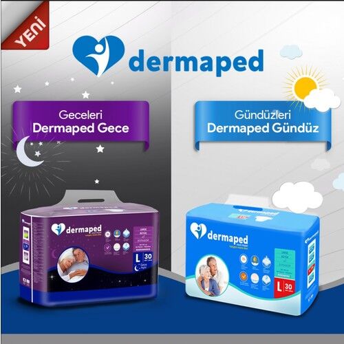 Dermaped Gece X-Large 120-170 cm 30'lu Bel Bantlı Yetişkin Hasta Bezi