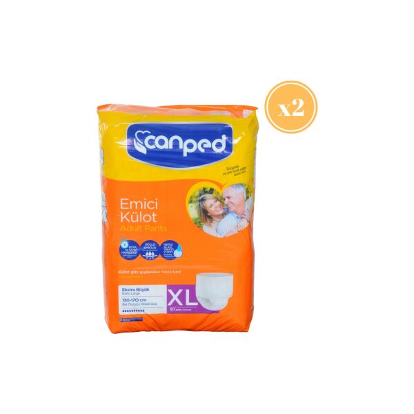 Canped Emici Külot Ekstra Büyük Boy XLarge 30'lu 2 paket / 60 adet