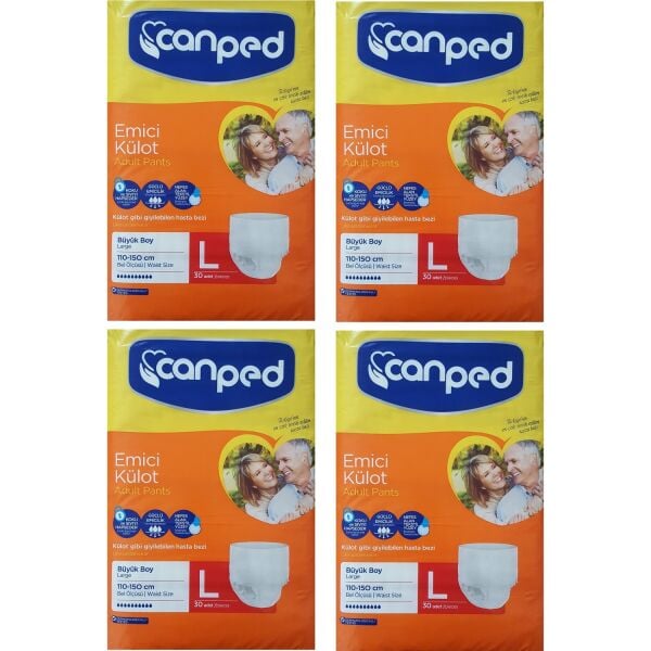 Canped Emici Külot Büyük Boy Large 30'lu 4 paket / 120 adet