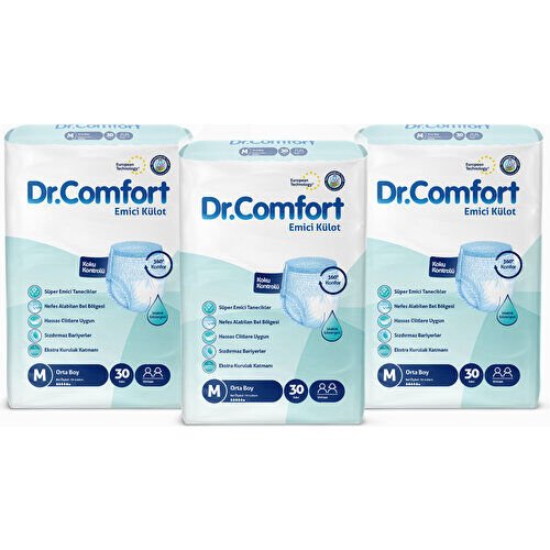 Dr.Comfort Yetişkin Emici Külot  Medıum30'Lu 3 Paket 90 Adet