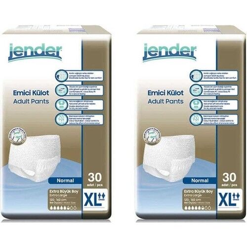 Jender Emici Külot Xlarge Ekstra Büyük Boy 30'lu 2 paket / 60 adet
