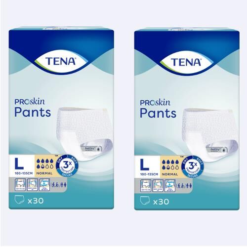 Tena Proskin Pants Normal 5,5 damla Emici Külot Büyük Boy Large 30'lu 2 paket / 60 adet