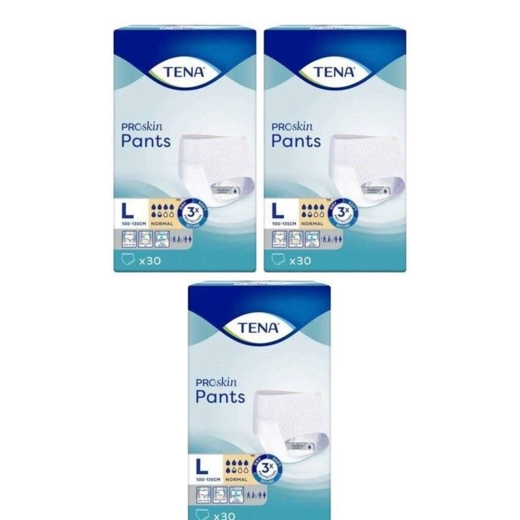 Tena Proskin Pants Normal 5,5 damla Emici Külot Büyük Boy Large 30'lu 3 paket / 90 adet