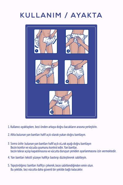 MOLY Bel Bantlı Hasta Bezi Large 90'lı