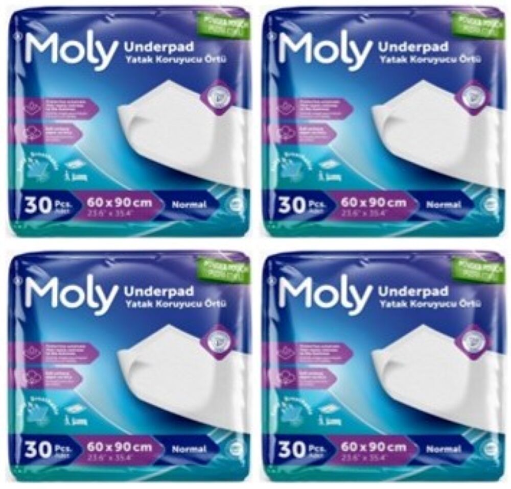 Moly Yatak Koruyucu Örtü 30 lu 4 paket / 120 adet