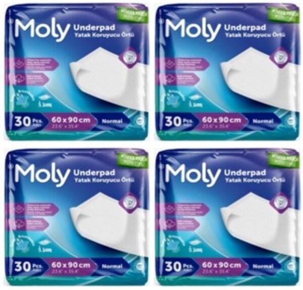 Moly Yatak Koruyucu Örtü 30 lu 4 paket / 120 adet