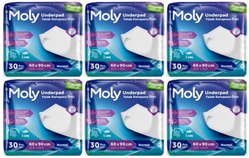 Moly Yatak Koruyucu Örtü 30 lu 6 paket / 180 adet