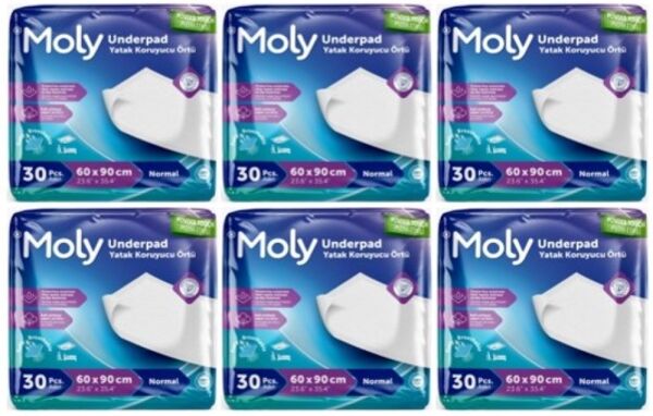Moly Yatak Koruyucu Örtü 30 lu 6 paket / 180 adet