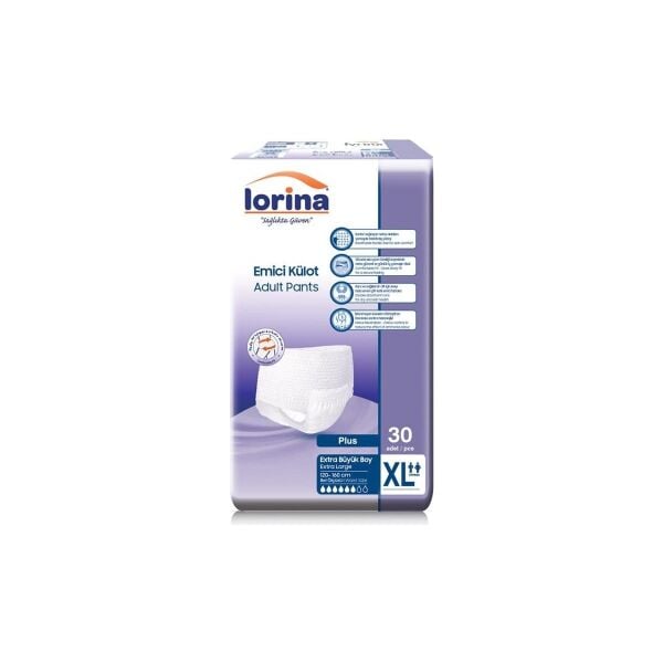Lorina Yetişkin Emici Külot Xlarge 30'Lu 2 Paket 60 Adet