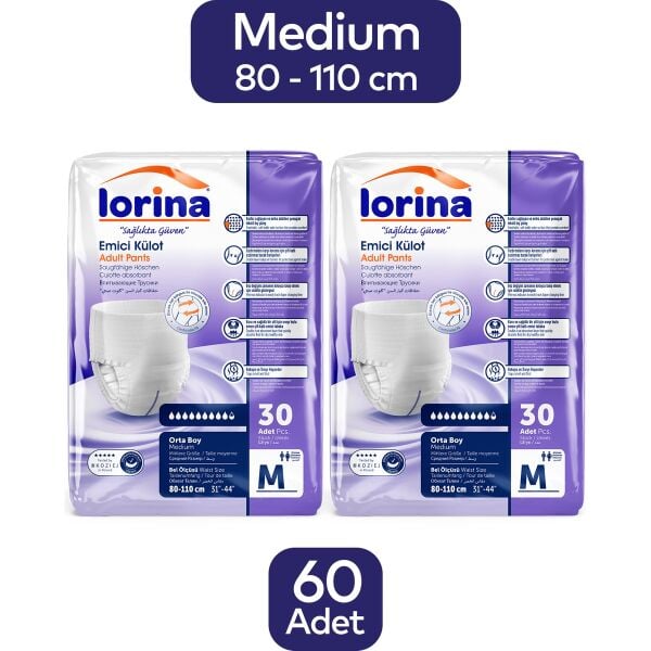 Lorina Emici Külot Hasta Bezi Medium 60'lı