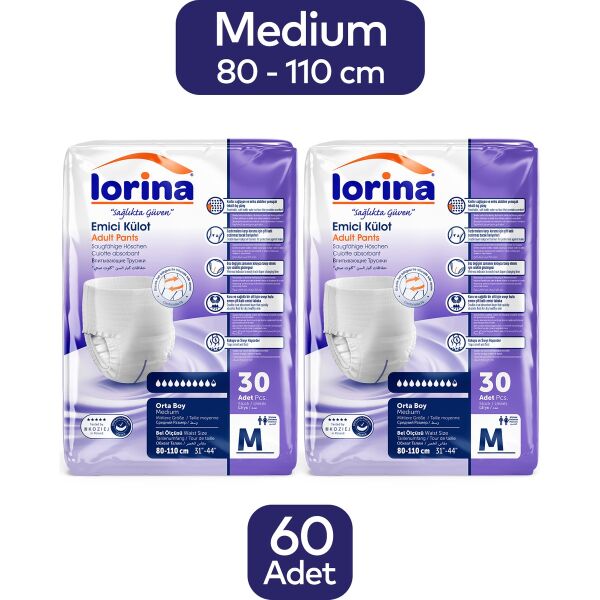 Lorina Emici Külot Hasta Bezi Medium 60'lı