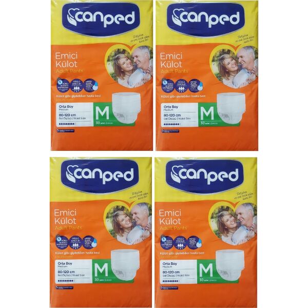 Canped Emici Külot Orta Boy Medium 30'lu 4 paket / 120 adet