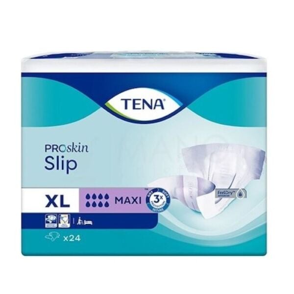 Tena Proskin Slip Maxi 8 damla Ekstra Büyük Boy Xlarge Belbantlı Hasta Bezi 24'lü paket