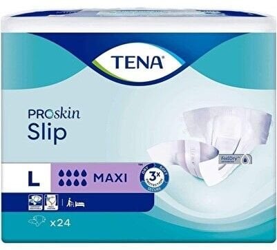 Tena Proskin Slip Maxi 8 damla Büyük Boy Large Belbantlı Hasta Bezi 24'lü paket