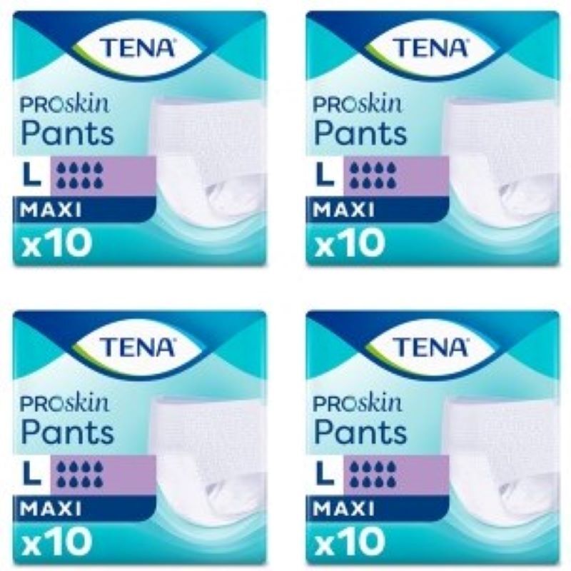 Tena Proskin Pants Maxi 8 damla Emici Külot Büyük Boy Large 10'lu 4 paket / 40 adet