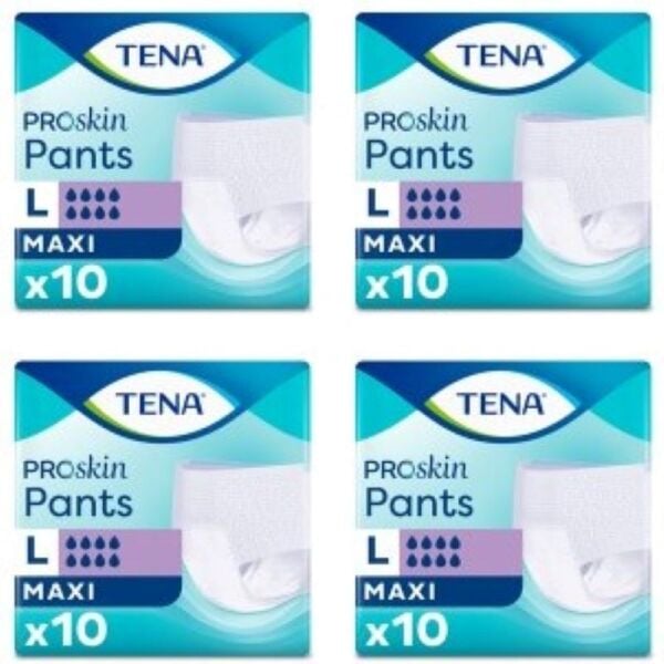 Tena Proskin Pants Maxi 8 damla Emici Külot Büyük Boy Large 10'lu 4 paket / 40 adet