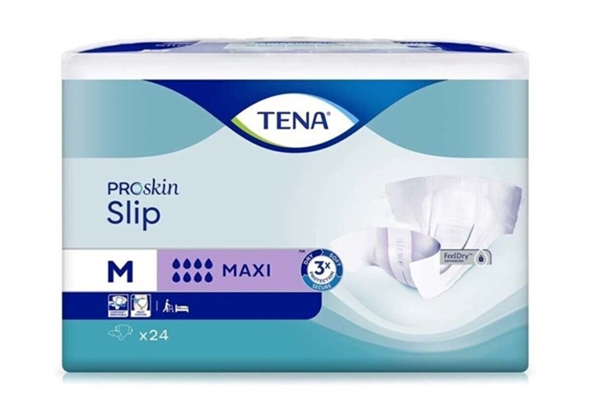 Tena Proskin Slip Maxi 8 damla Orta Boy Medium Belbantlı Hasta Bezi 24'lü paket