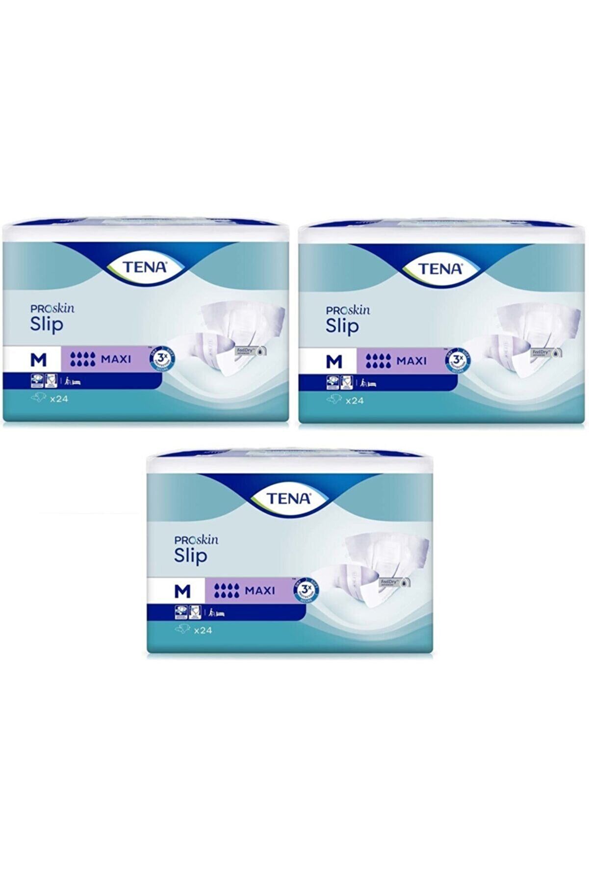 Tena Proskin Slip Maxi 8 damla Orta Boy Medium Belbantlı Hasta Bezi 24'lü 3 paket / 72 adet