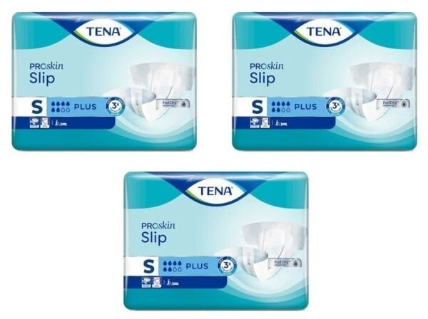 Tena Proskin Slip Plus 6 damla Küçük Boy Small Belbantlı Hasta Bezi 30'lu 3 paket / 90 adet