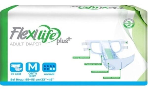 Flexilife Plus Belbantlı Orta Boy Medium Hasta Bezi 30'lu paket