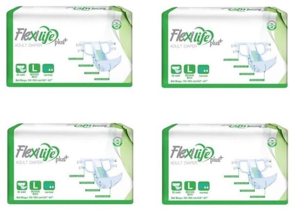 Flexilife Plus Belbantlı Büyük Boy Large Hasta Bezi 30'lu 4 paket / 120 adet