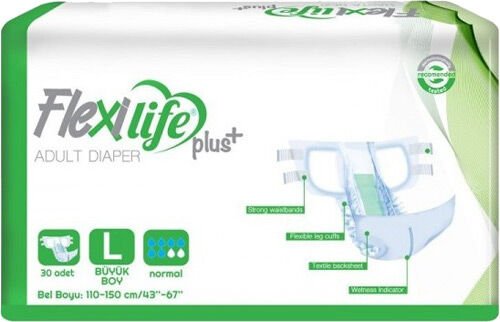 Flexilife Plus Belbantlı Büyük Boy Large Hasta Bezi 30'lu paket