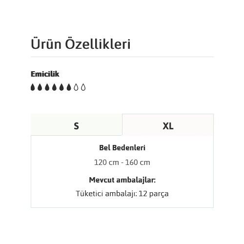 Tena Proskin Pants Plus 6 damla Emici Külot Ekstra Büyük Boy Xlarge 12'li 4 paket / 48 adet