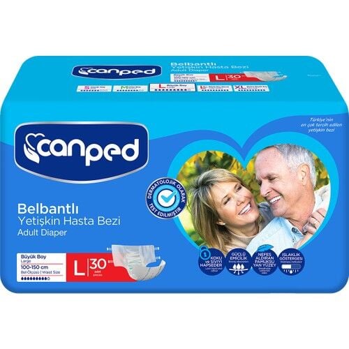 Canped Belbantlı Hasta Bezi Büyük Boy Large 30'lu paket