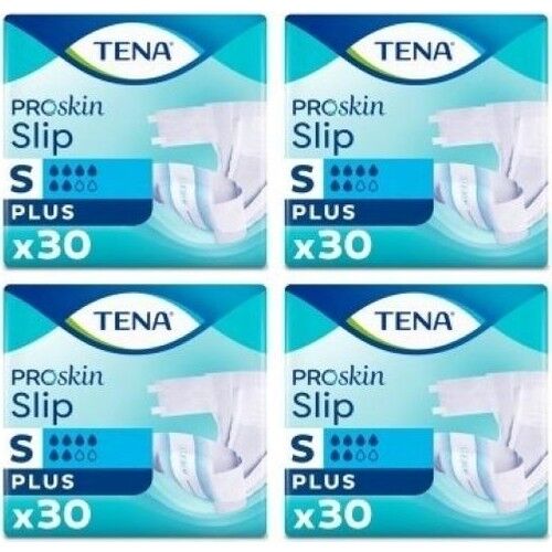 Tena Proskin Slip Plus 6 damla Küçük Boy Small Belbantlı Hasta Bezi 30'lu 4 paket / 120 adet