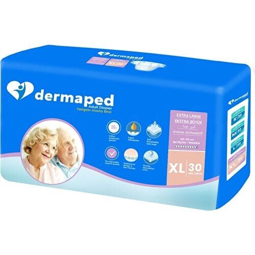 Dermaped Yetişkin Hasta Bezi Belbantlı Xlarge Ekstra Büyük Boy 30 lu 2 paket / 60 Adet