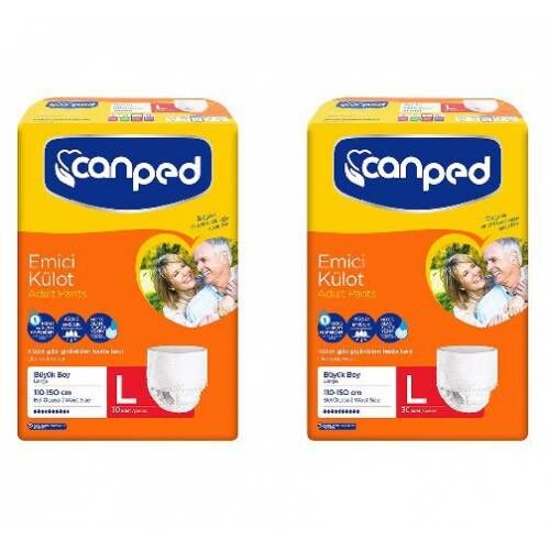 Canped Emici Külot Büyük Boy Large 30'lu 2 paket / 60 adet