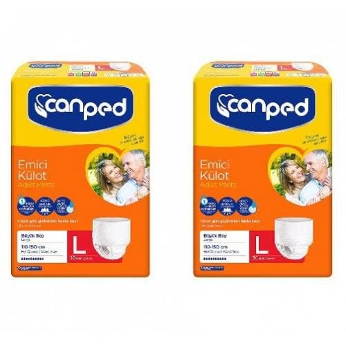 Canped Emici Külot Büyük Boy Large 30'lu 2 paket / 60 adet