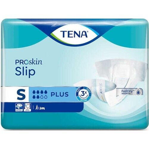 Tena Proskin Slip Plus 6 damla Küçük Boy Small Belbantlı Hasta Bezi 30'lu 2 paket / 60 adet