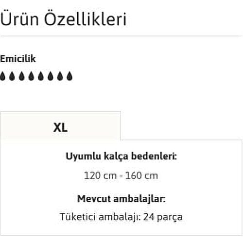 Tena Proskin Slip Maxi 8 damla Ekstra Büyük Boy Xlarge Belbantlı Hasta Bezi 24'lü 3 paket / 72 adet