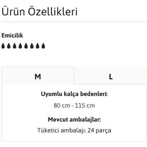 Tena Proskin Slip Maxi 8 damla Orta Boy Medium Belbantlı Hasta Bezi 24'lü 4 paket / 96 adet