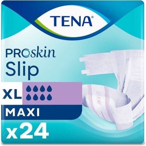 Tena Proskin Slip Maxi 8 damla Ekstra Büyük Boy Xlarge Belbantlı Hasta Bezi 24'lü 2 paket / 48 adet