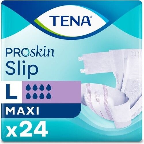 Tena Proskin Slip Maxi 8 damla Büyük Boy Large Belbantlı Hasta Bezi 24'lü 4 paket / 96 adet