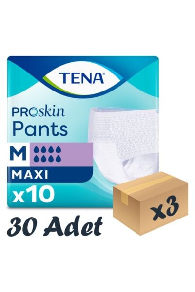 Tena Proskin Pants Maxi 8 damla Emici Külot Orta Boy Medium 10'lu 3 paket / 30 adet