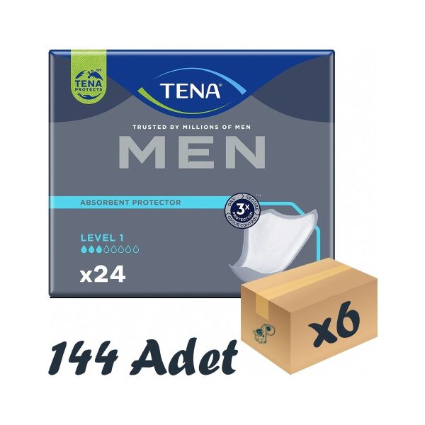 Tena Men Level 1 Erkek Mesane Pedi 24'li 6 paket / 144 adet