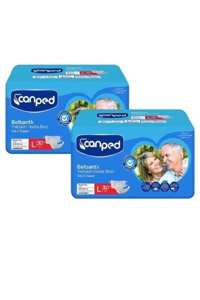Canped Belbantlı Hasta Bezi Büyük Boy Large 30'lu 2 paket / 60 adet