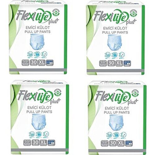 Flexilife Plus Emici Külot Ekstra Büyük Boy Xlarge 30'lu 4 paket / 120 adet