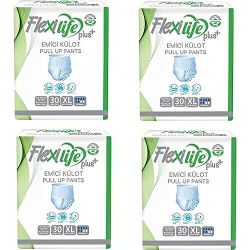 Flexilife Plus Emici Külot Ekstra Büyük Boy Xlarge 30'lu 4 paket / 120 adet