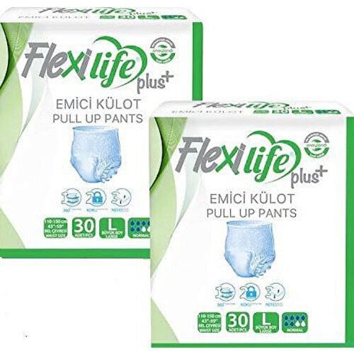 Flexilife Plus Emici Külot Büyük Boy Large 30'lu 2 paket / 60 adet