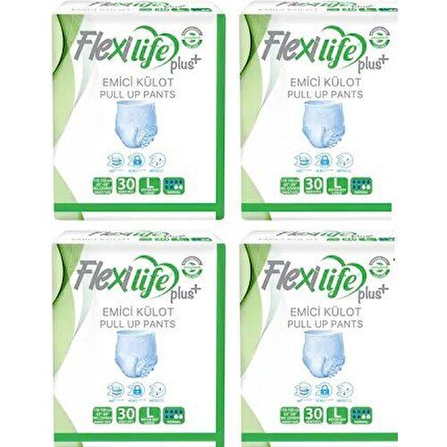 Flexilife Plus Emici Külot Büyük Boy Large 30'lu 4 paket / 120 adet