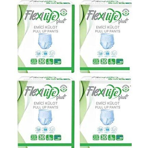Flexilife Plus Emici Külot Büyük Boy Large 30'lu 4 paket / 120 adet