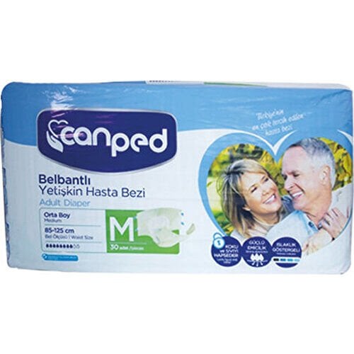 Canped (P.E.) Orta Boy Medium Belbantlı Hasta Bezi 30'lu 2 paket / 60 adet